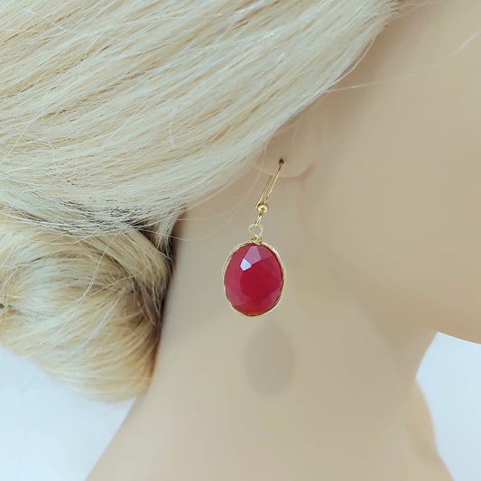 Countess Earrings - Ruby Red