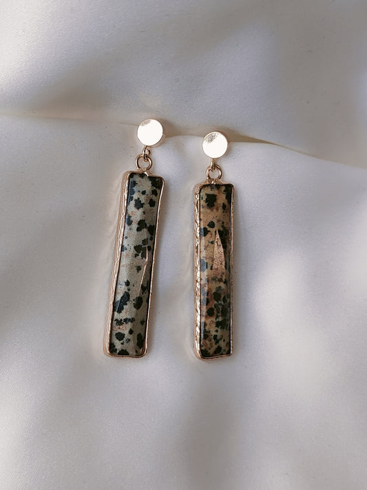 Leopard Bar Earrings