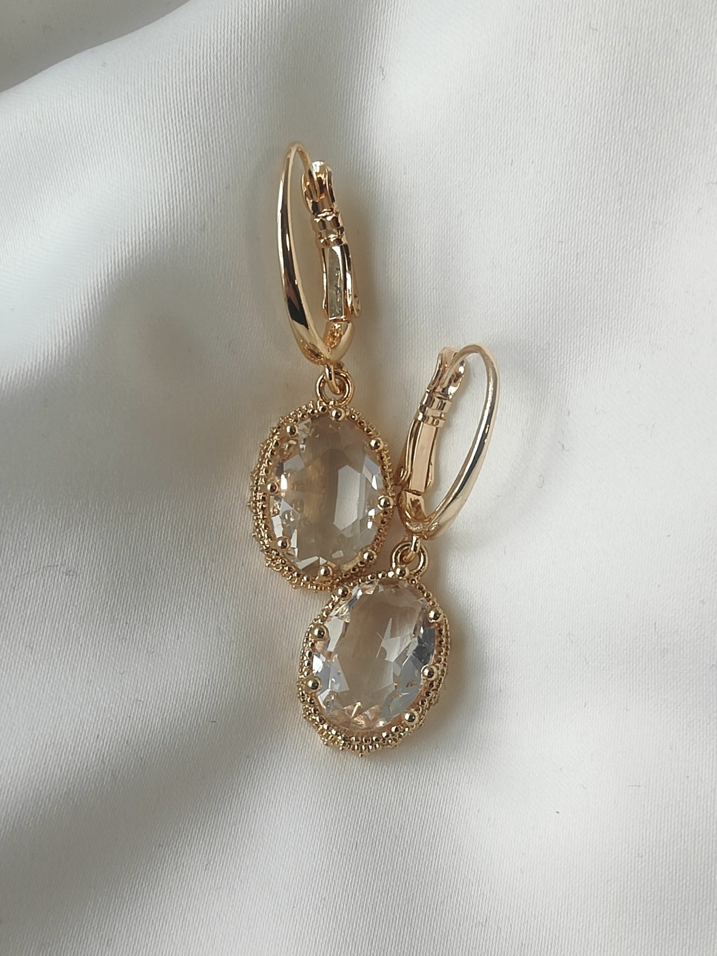 PRINCESS Crystal Earrings - Clear