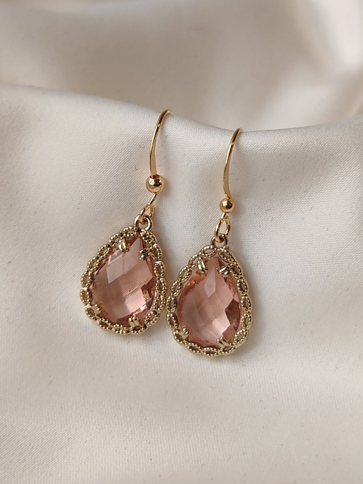 Blush crystal earrings online