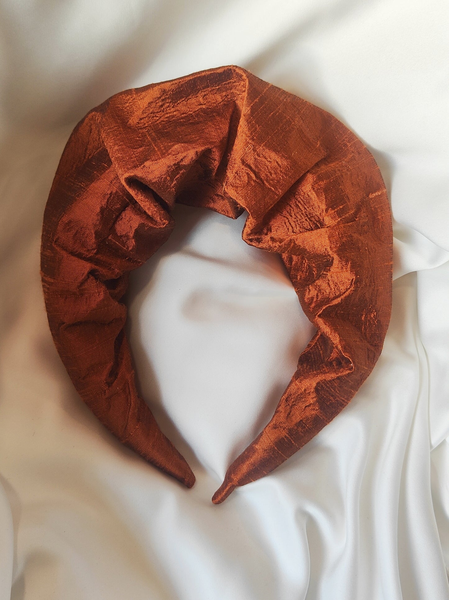 Statement Ruffle Headband - Flame