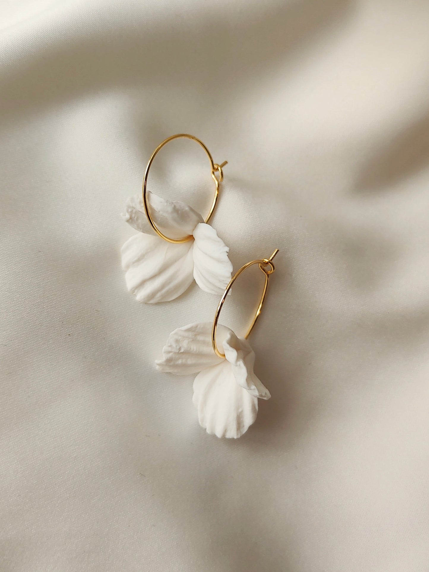 Ellena - Floral Hoop Bridal Earrings