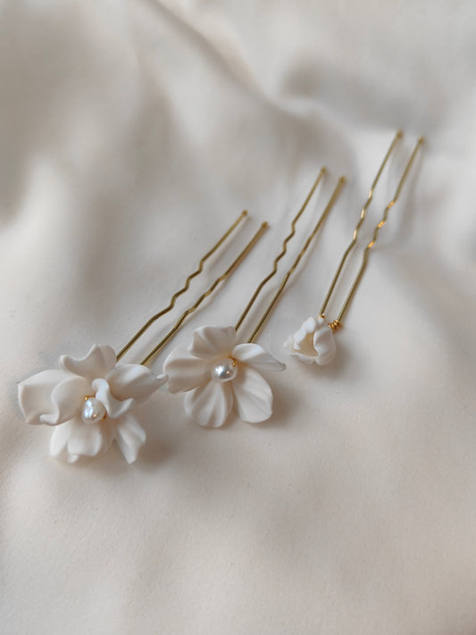Anemone Pins- Floral Bridal Hair Accessory