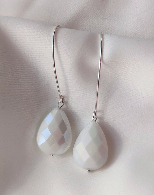 AVA-LYNN - Contemporary Bridal Earrings - Silver