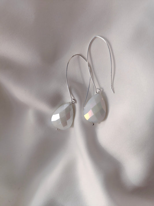 AVA-LYNN - Contemporary Bridal Earrings - Silver