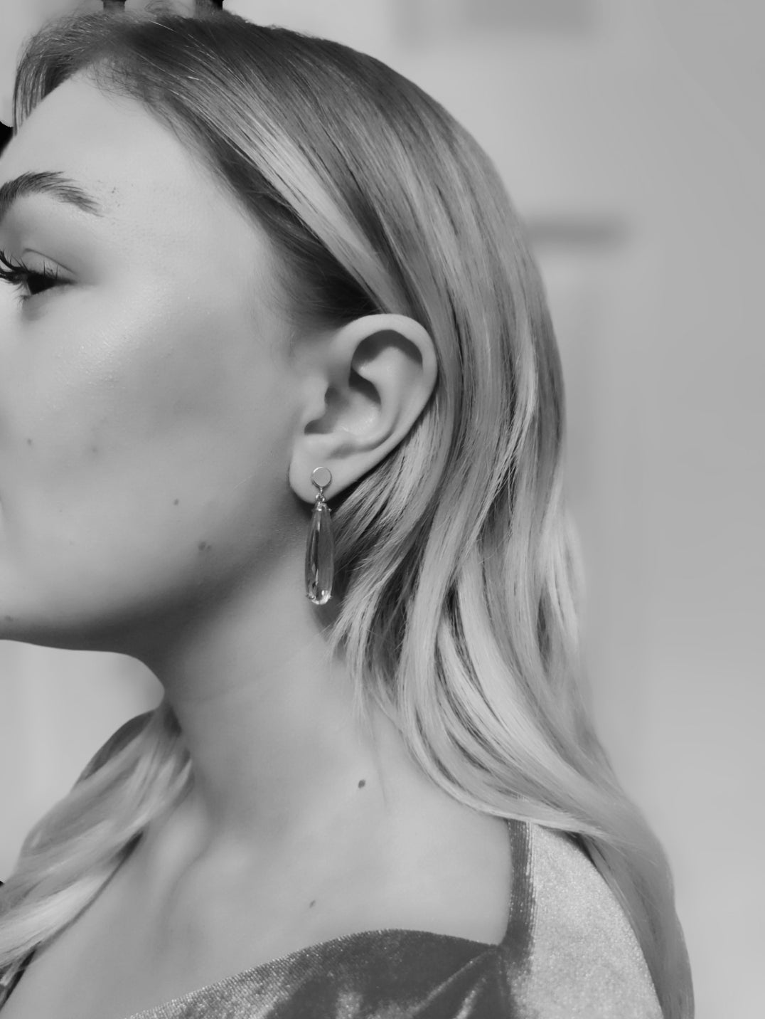 HELEN - Long Crystal Drop Earrings