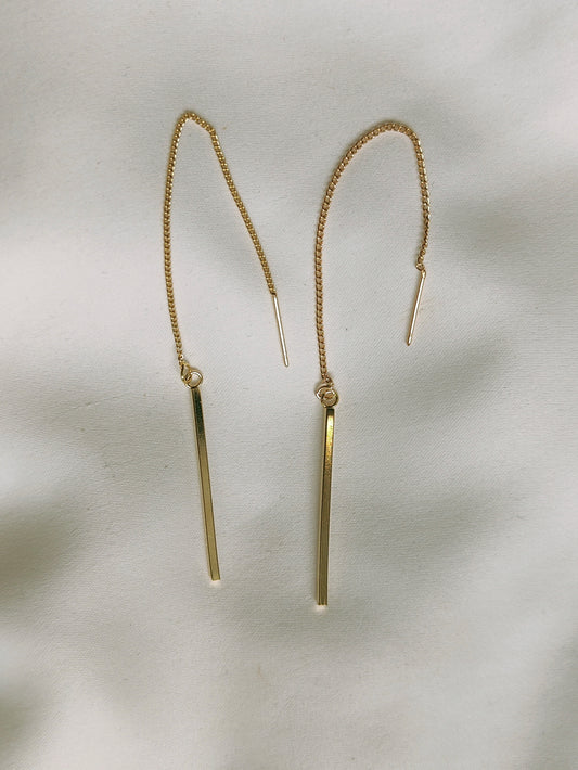 GWEN - Gold bar ear threads