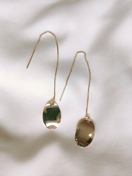 ERYN- Gold disc ear threads