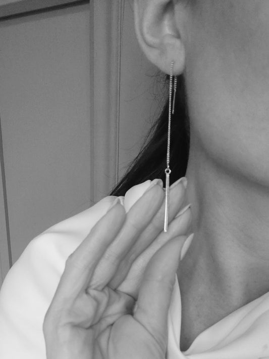 GWEN - Gold bar ear threads