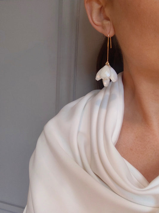DELRAYA - Statement Bridal Drop Earrings