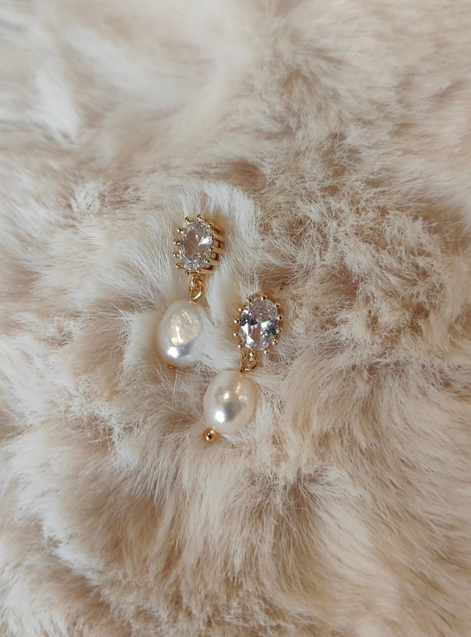 MARLA - Ráiteas Earring Bridal Pearl & Crystal