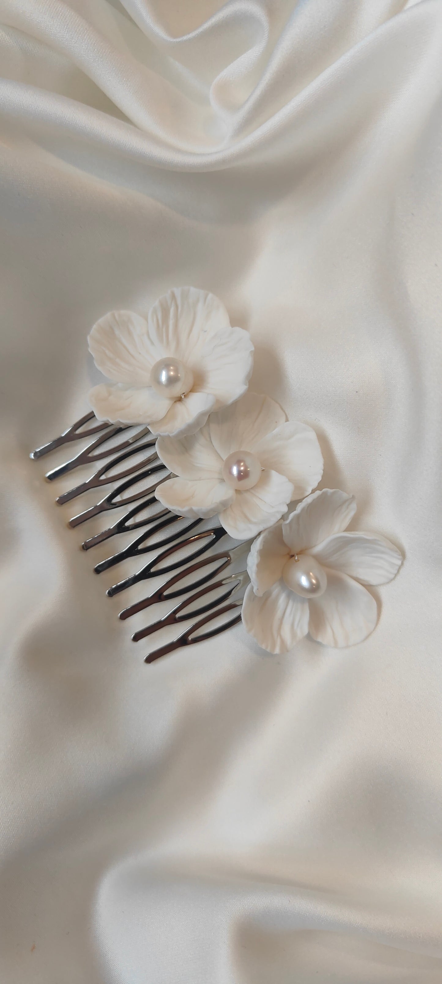 BLANCH COMB - Floral Bridal Hair Accessory