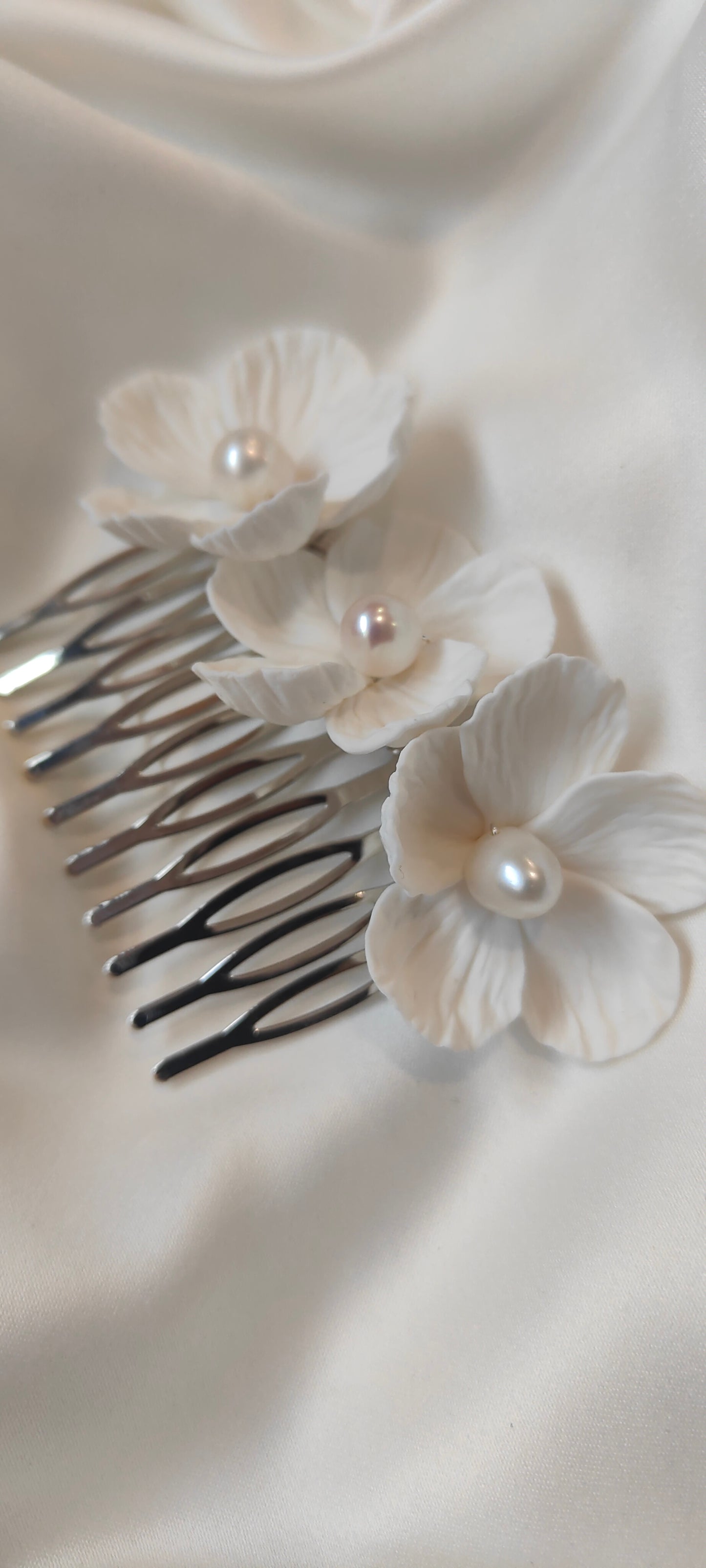 BLANCH COMB - Floral Bridal Hair Accessory