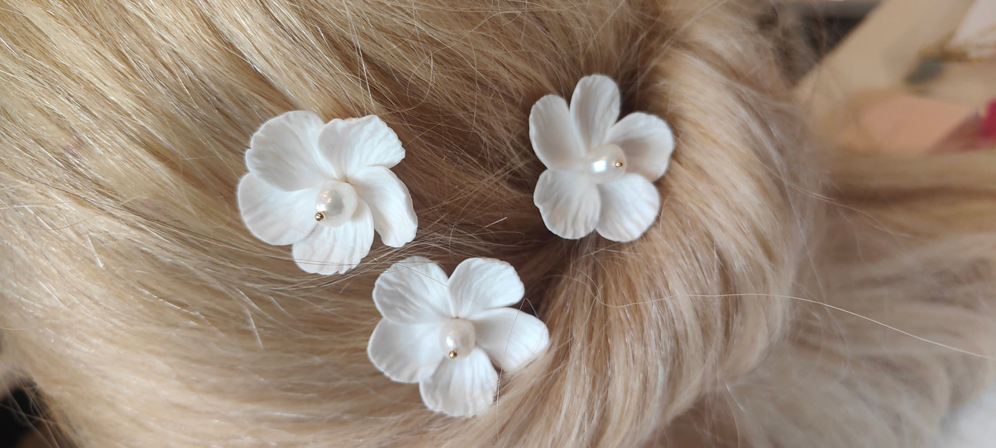 BLANCHE Pins- Floral Bridal Hair Accessory