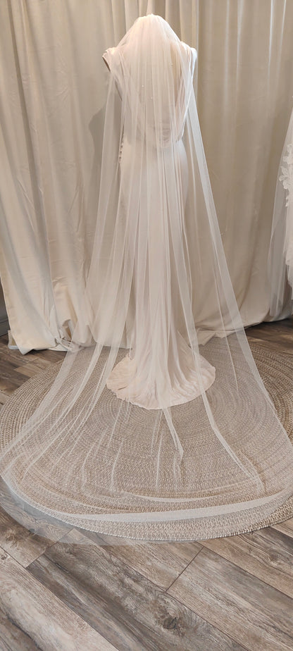 JENNIFER  - Cascading Pearl Wedding Veil