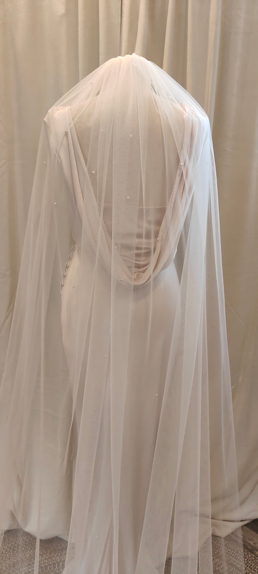 JENNIFER - Cascading Pearl Wedding Veil