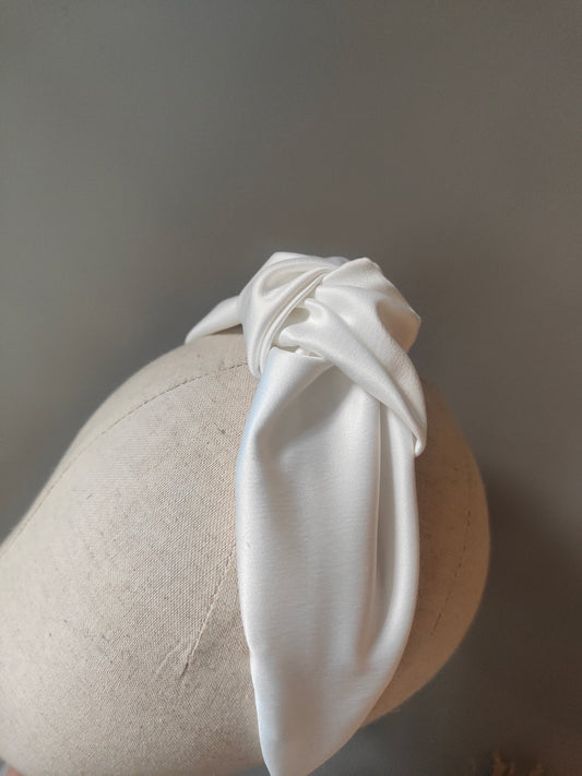 SALE - Satin Knot Top - Bright Ivory