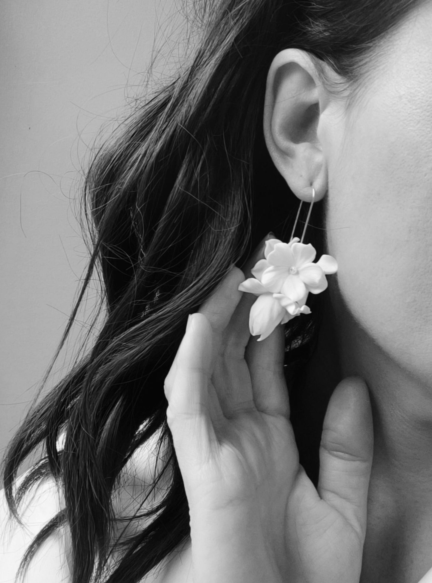 BRIAR-ROSE - Statement Floral Bridal Earrings