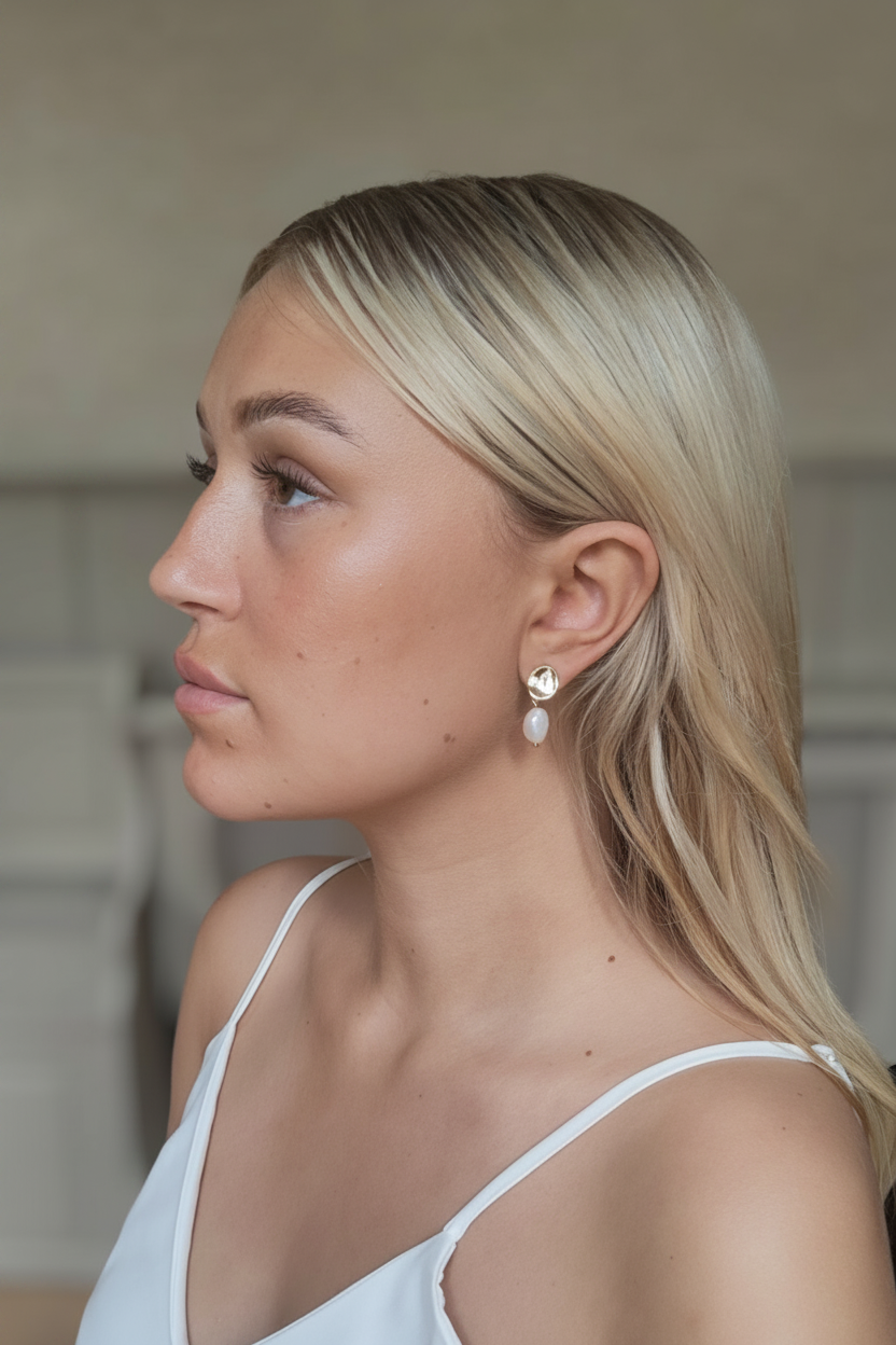 MOLLY - Ráiteas Earring Bridal Pearl & Gold