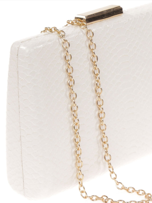 Linda Clutch - Bridal White