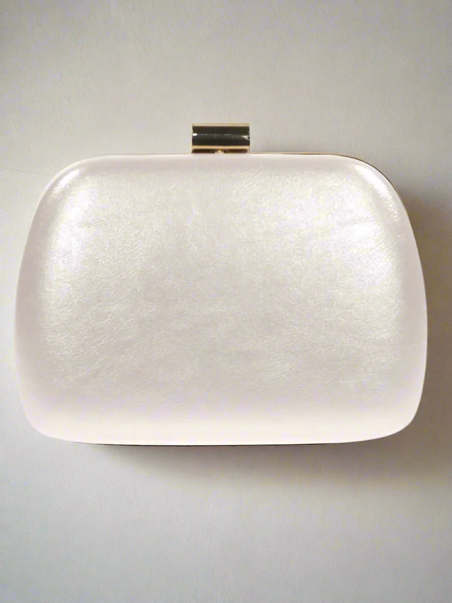Shauna Clutch - Bridal White
