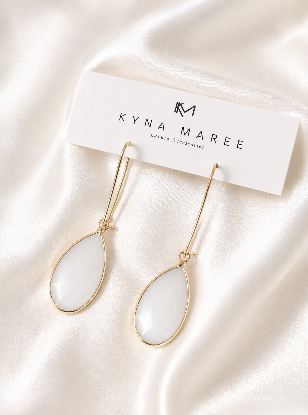 Ice Drop Earrings - White