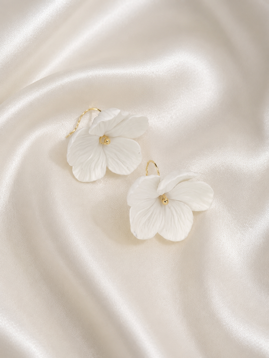 BLANCHE STUD - Statement Floral Bridal Stud Earrings