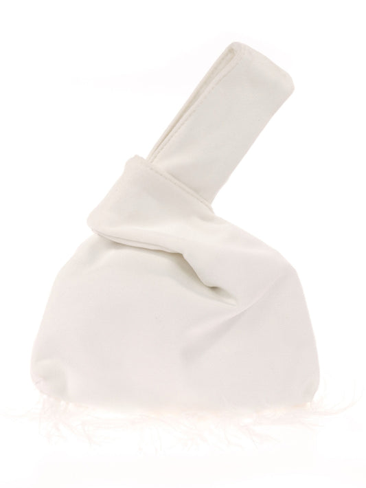 Shannon Bucket Fringe Bag - White