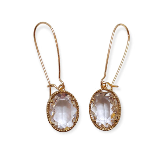 Queen Crystal Earrings - Clear