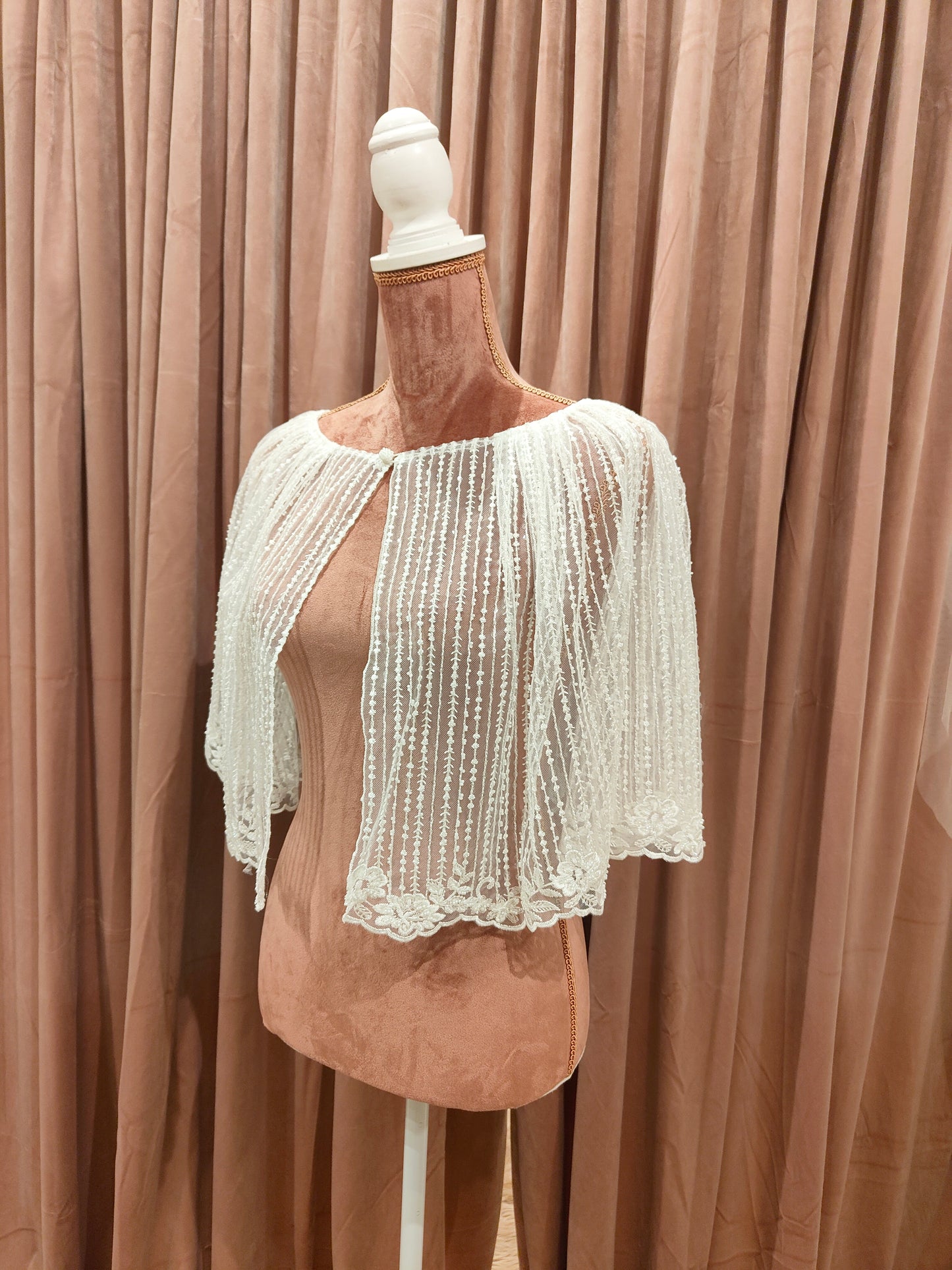 ANNA - Beaded Bridal Capelet