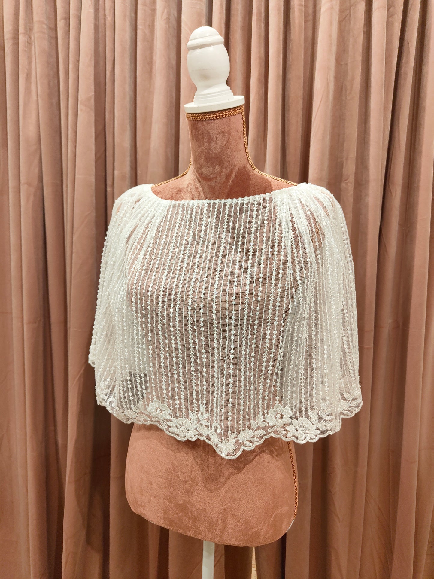 ANNA - Beaded Bridal Capelet