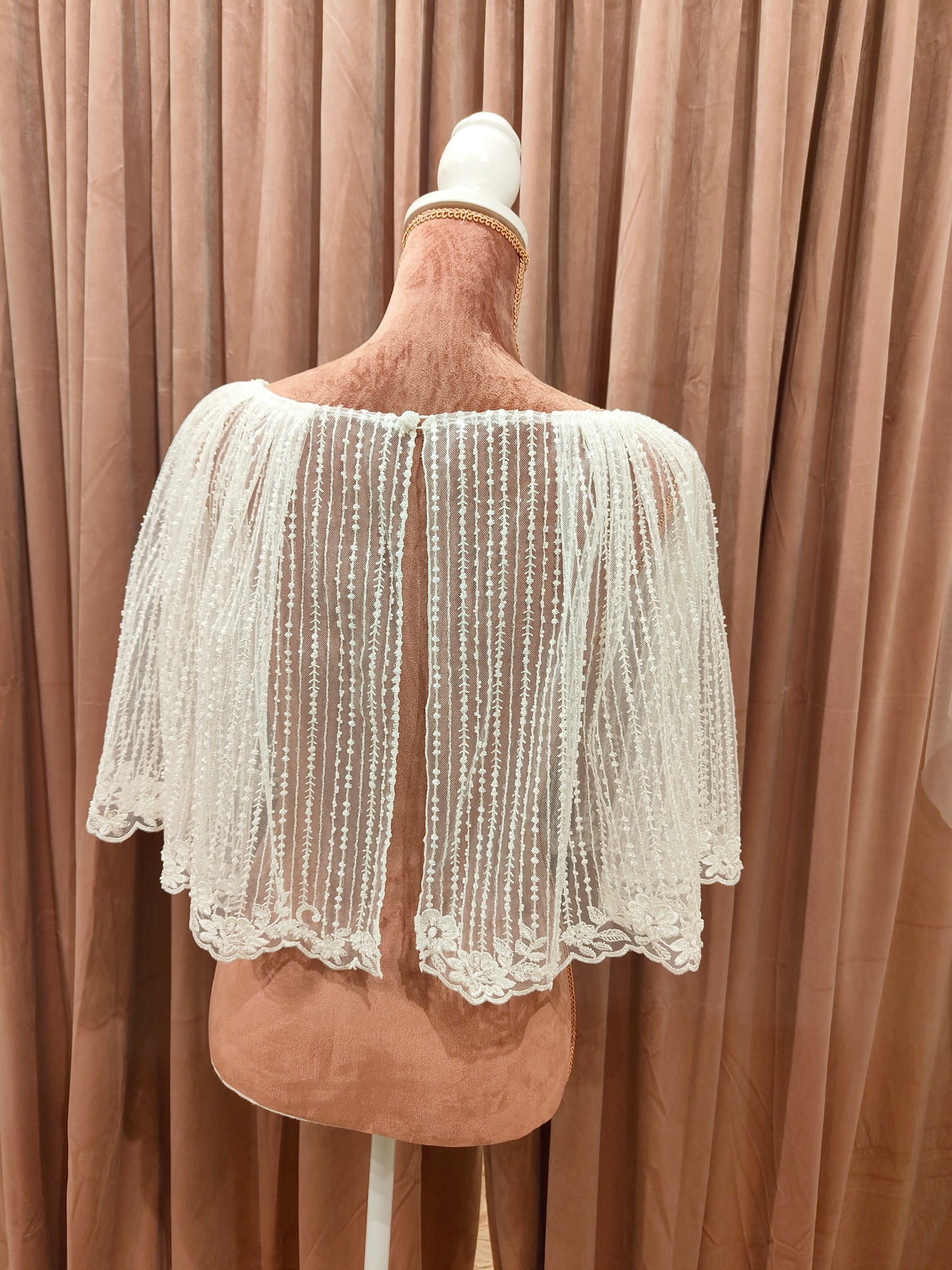 ANNA - Beaded Bridal Capelet