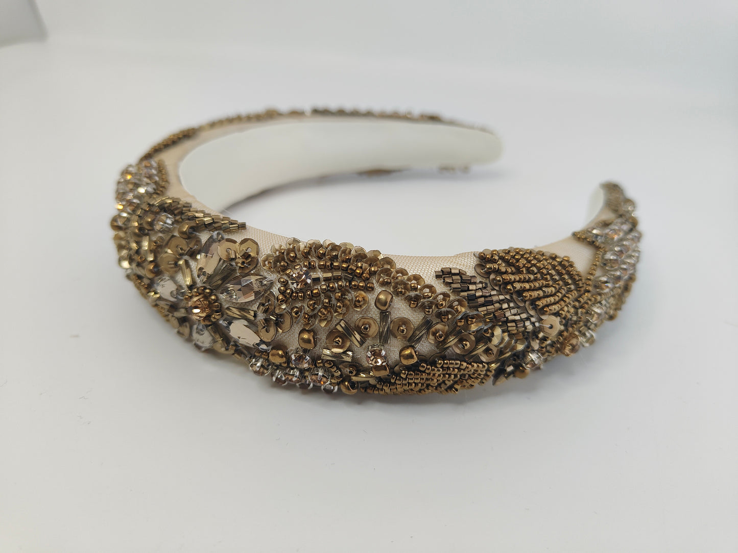 ALEXANDRA - Golden Embellished Bridal Headband