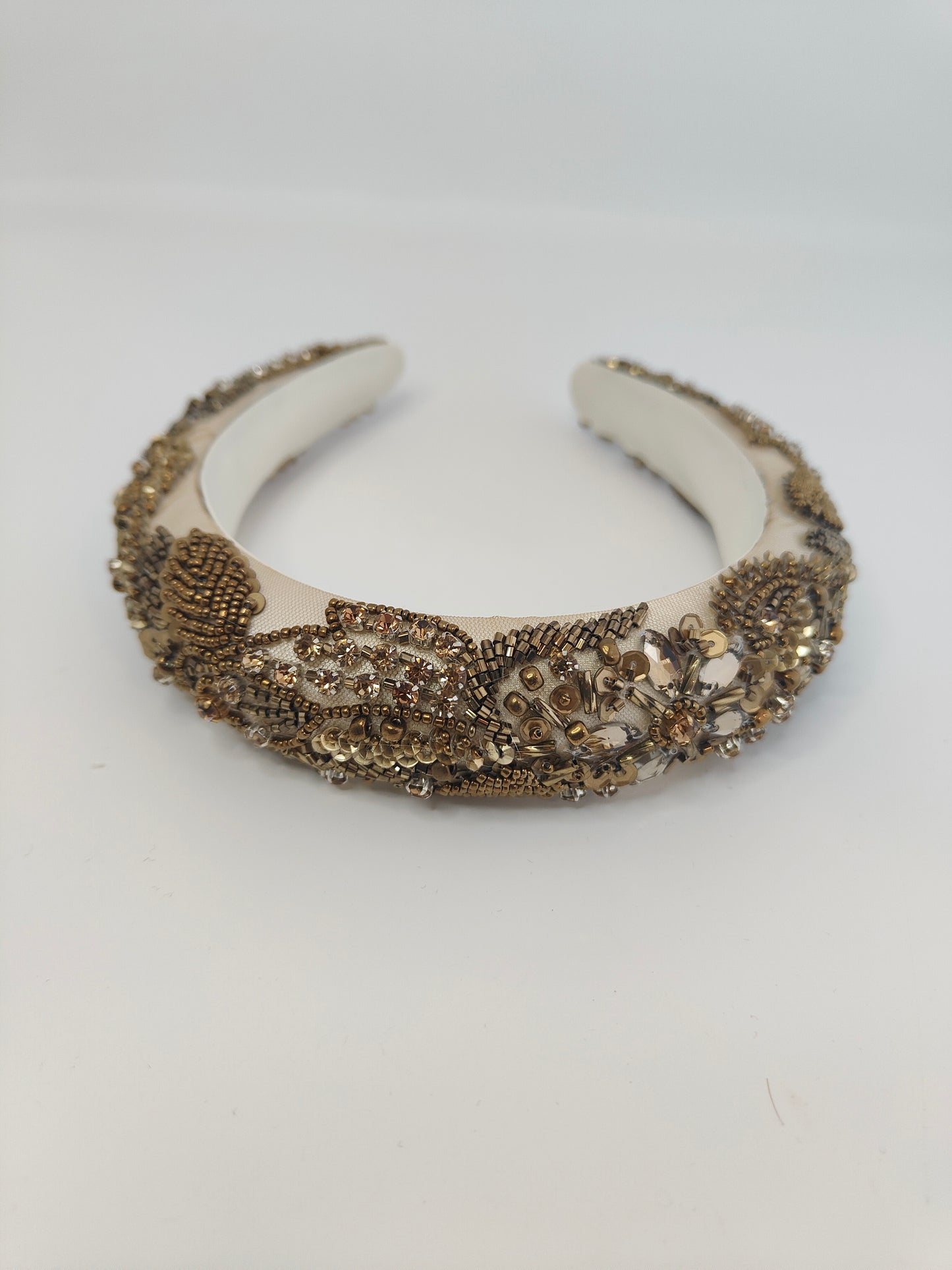 ALEXANDRA - Golden Embellished Bridal Headband