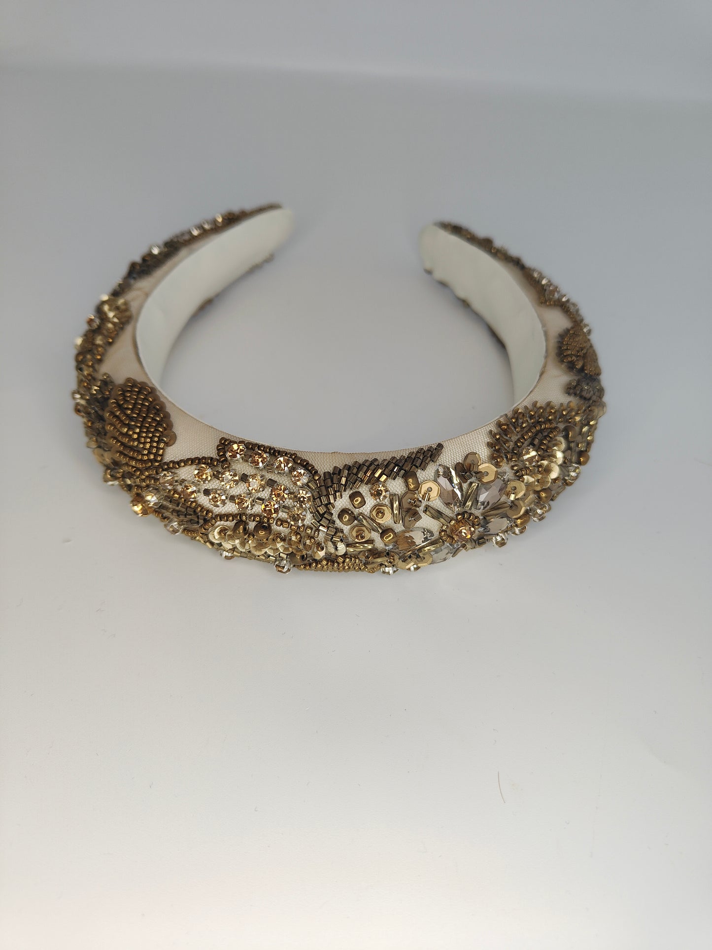 ALEXANDRA - Golden Embellished Bridal Headband