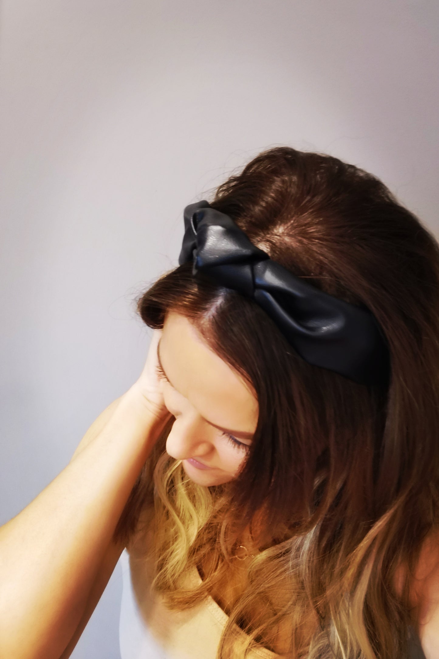 Luxe Leather band - Black - Wide