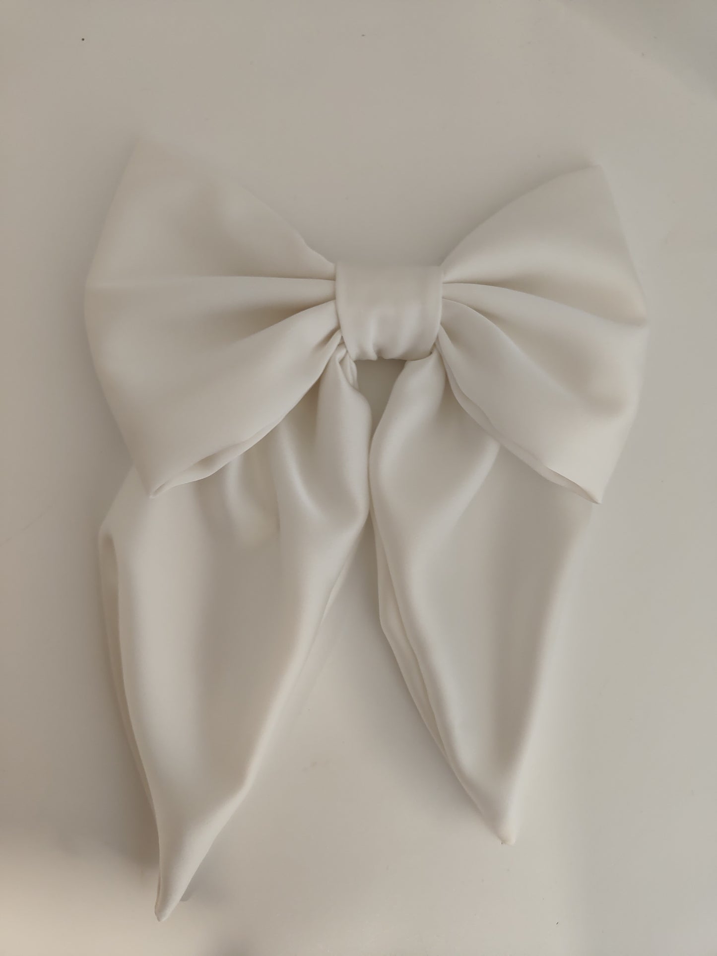 EMMA BRIDAL BOW - Soft Satin Bridal Bow Alternative Veil