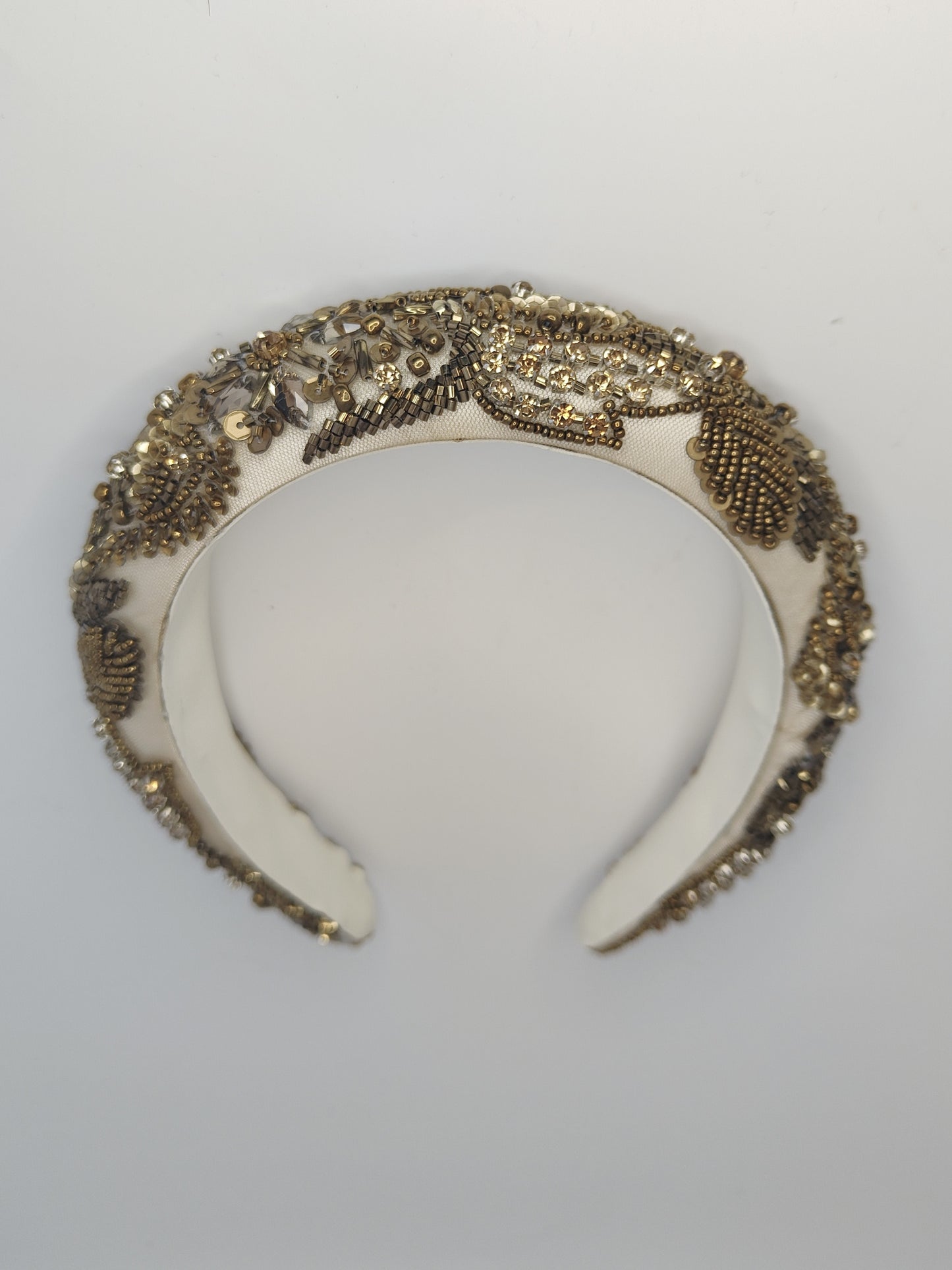 ALEXANDRA - Golden Embellished Bridal Headband