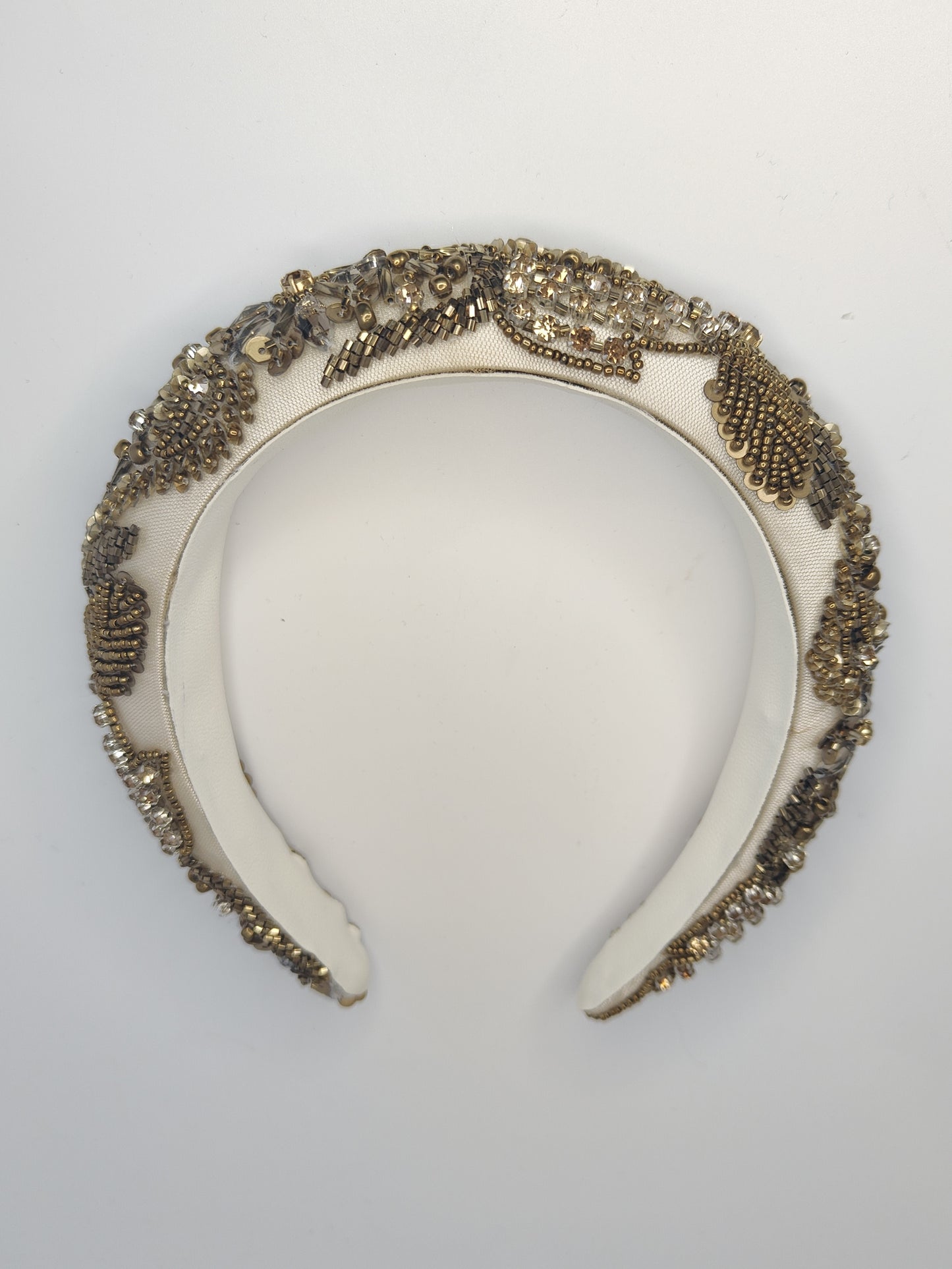 ALEXANDRA - Golden Embellished Bridal Headband