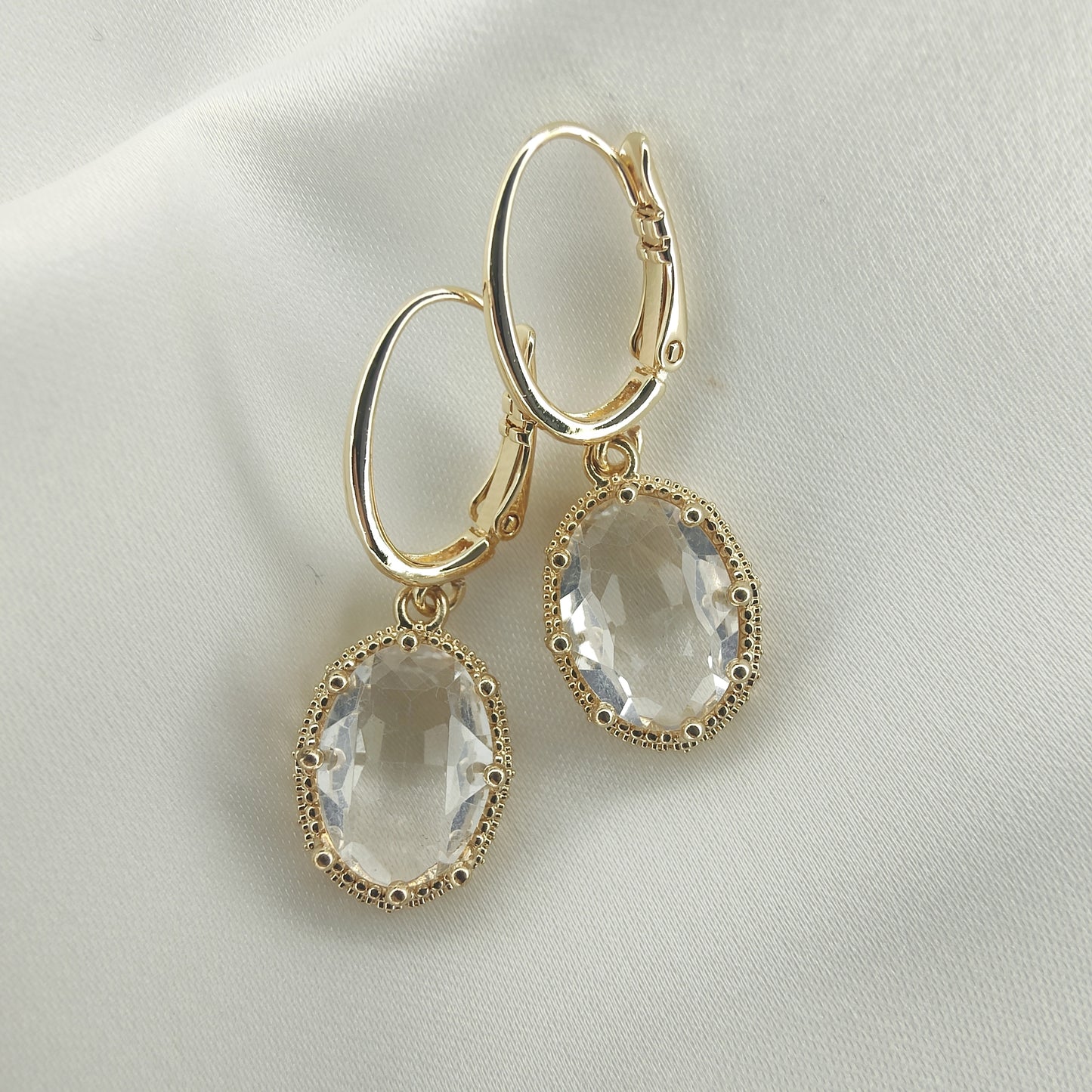 PRINCESS Crystal Earrings - Clear