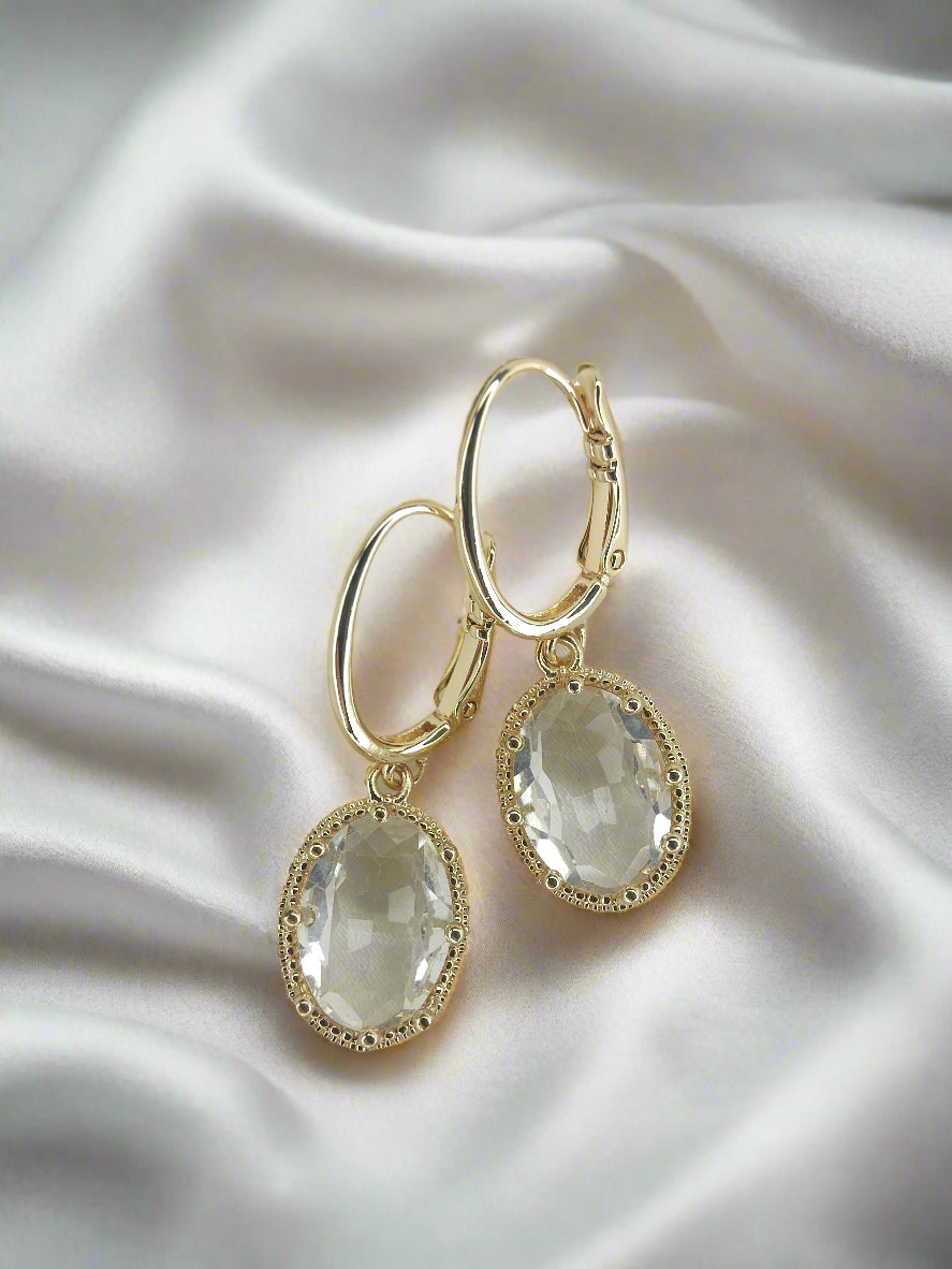 PRINCESS Crystal Earrings - Clear