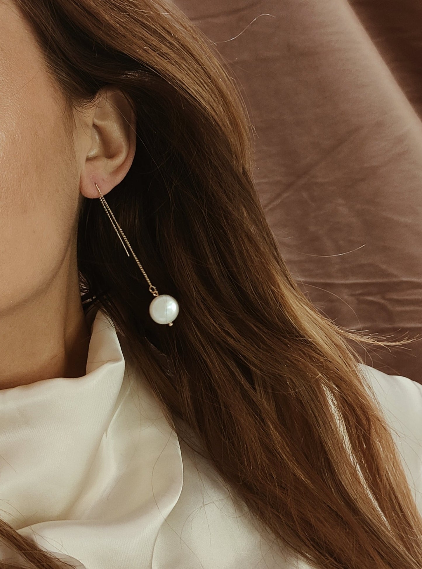 FREYA - Earring Bridal Drop Pearl Fionnuisce