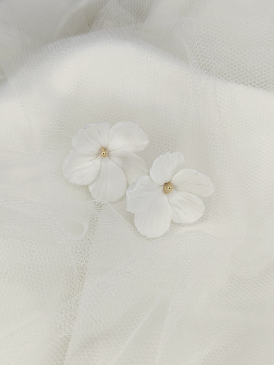 BLANCHE STUD - Statement Floral Bridal Stud Earrings