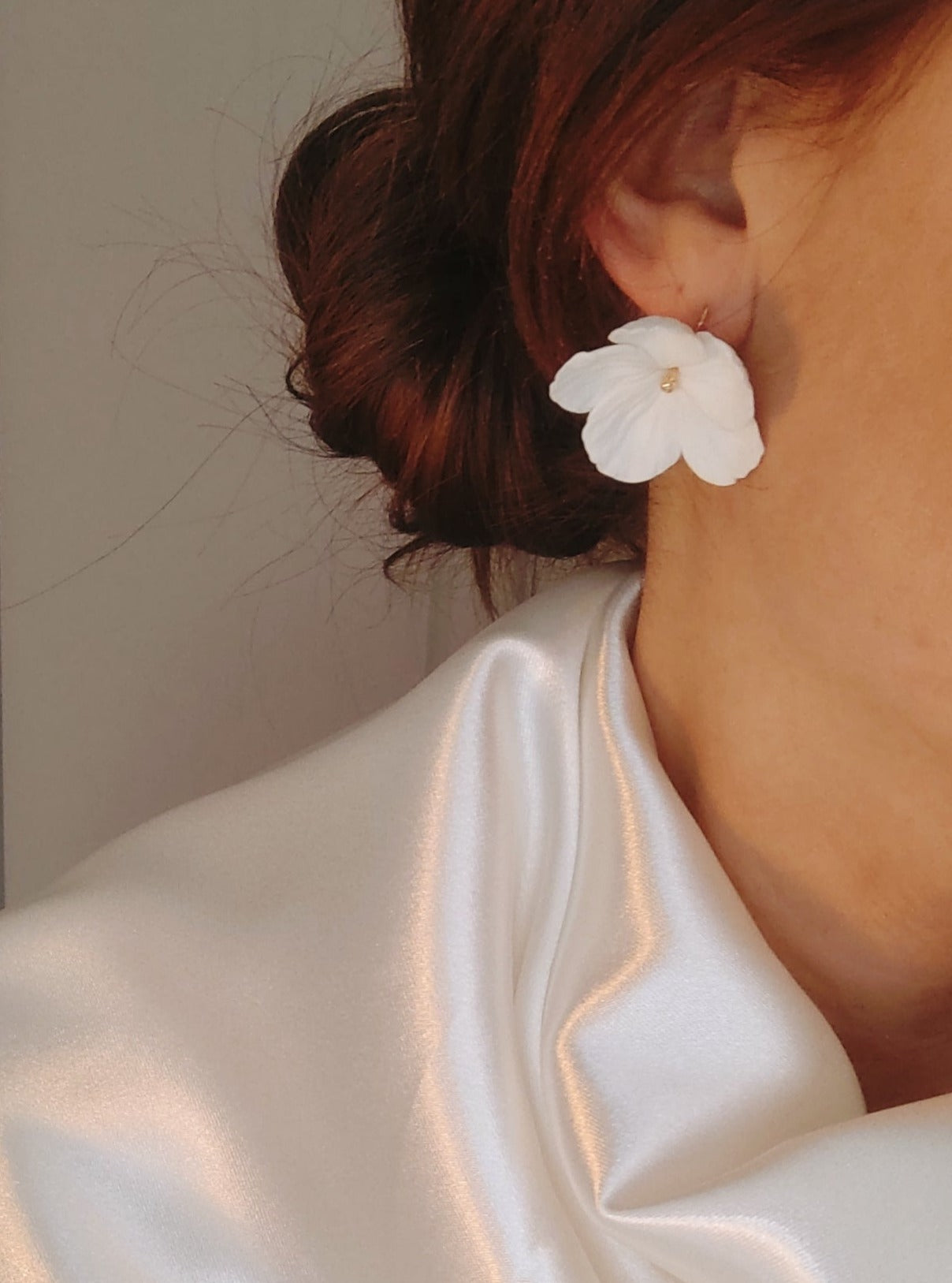 BLANCHE STUD - Statement Floral Bridal Stud Earrings