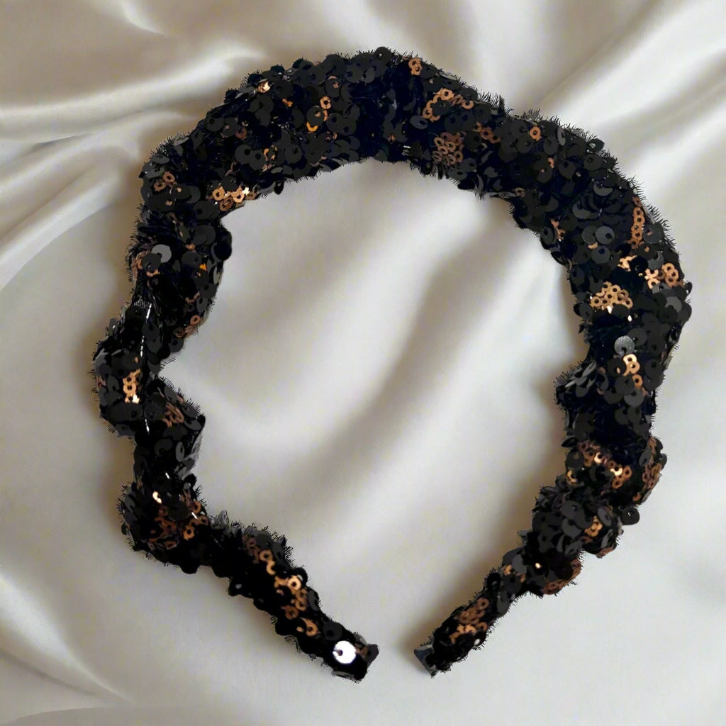Petite Ruffle Headband - Festive Sparkle - ☘ IRISH DESIGN by KYNA MAREE-KYNA MAREE-#STASH