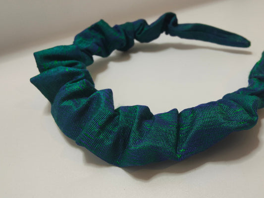 Petite Ruffle Headband - Peacock - ☘ IRISH DESIGN by KYNA MAREE-KYNA MAREE-#STASH