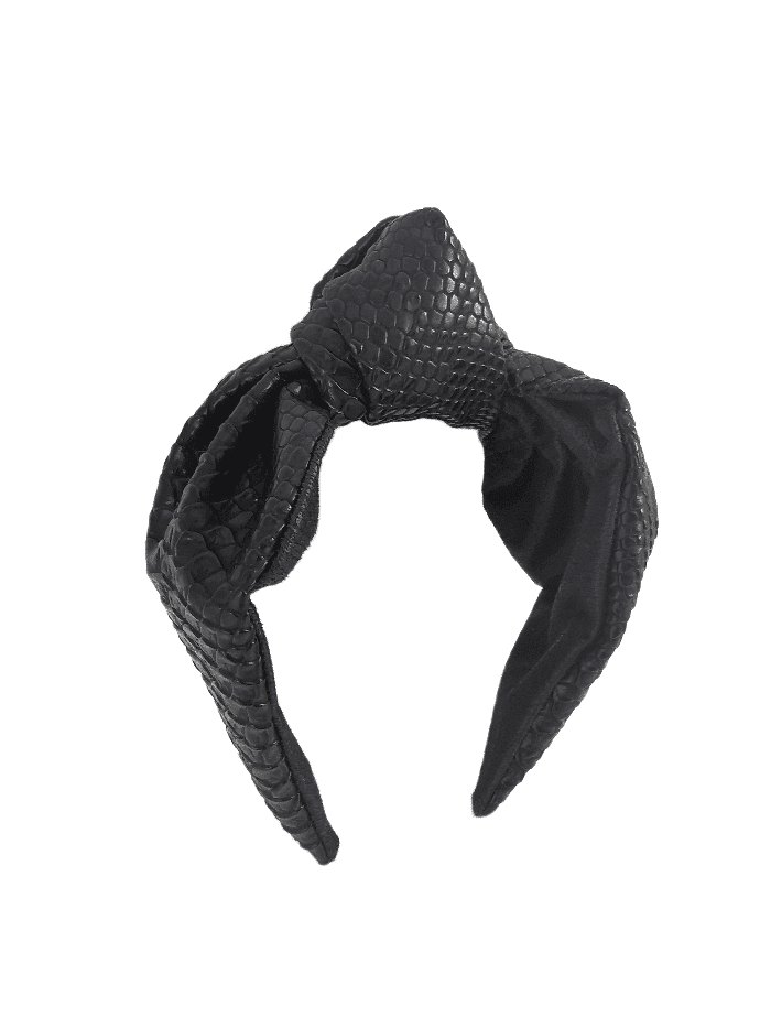 Croc Knot Top - Headband - Black