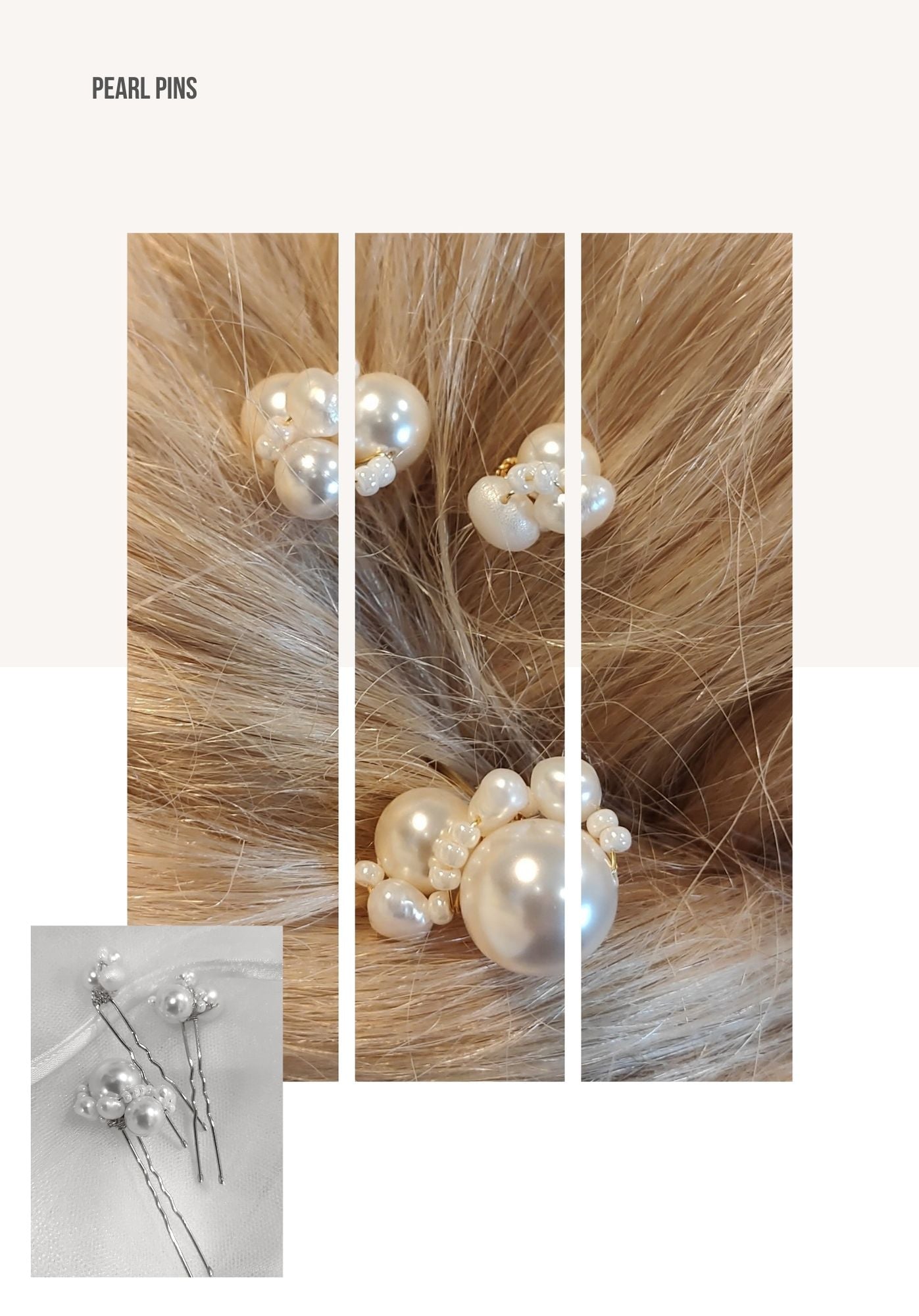 PEARL Pin Set - Bridal Gruaige Cúlpháirtí