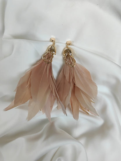 Eanagh - Statement Feather Earrings