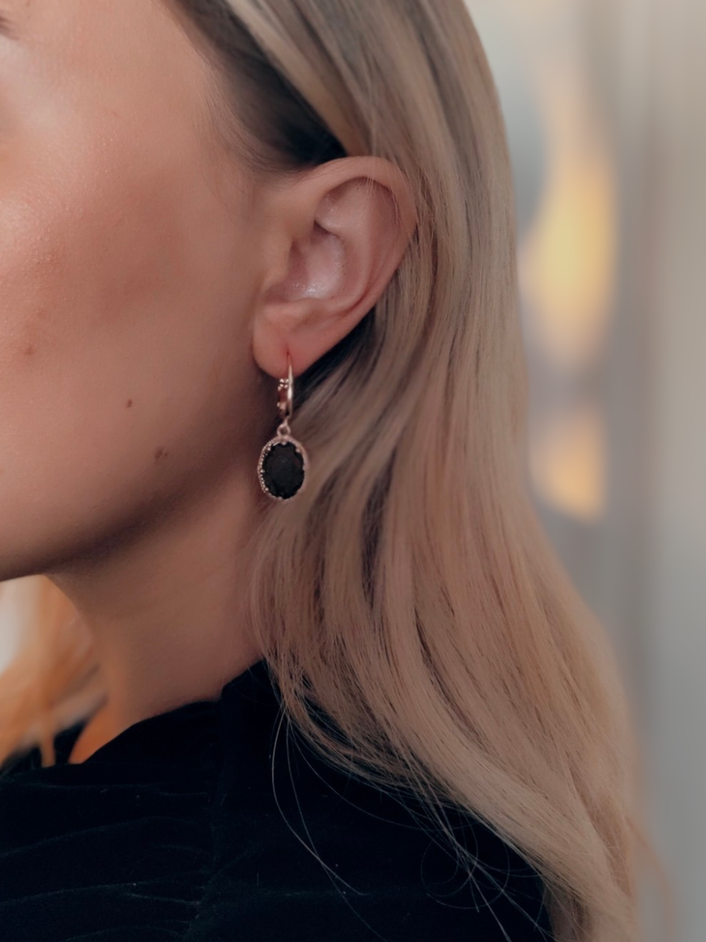Princess Crystal Earrings - Blush
